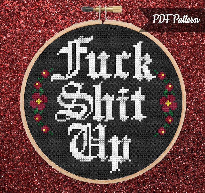Give Em Hell Cross Stitch PDF Pattern - Instant Download