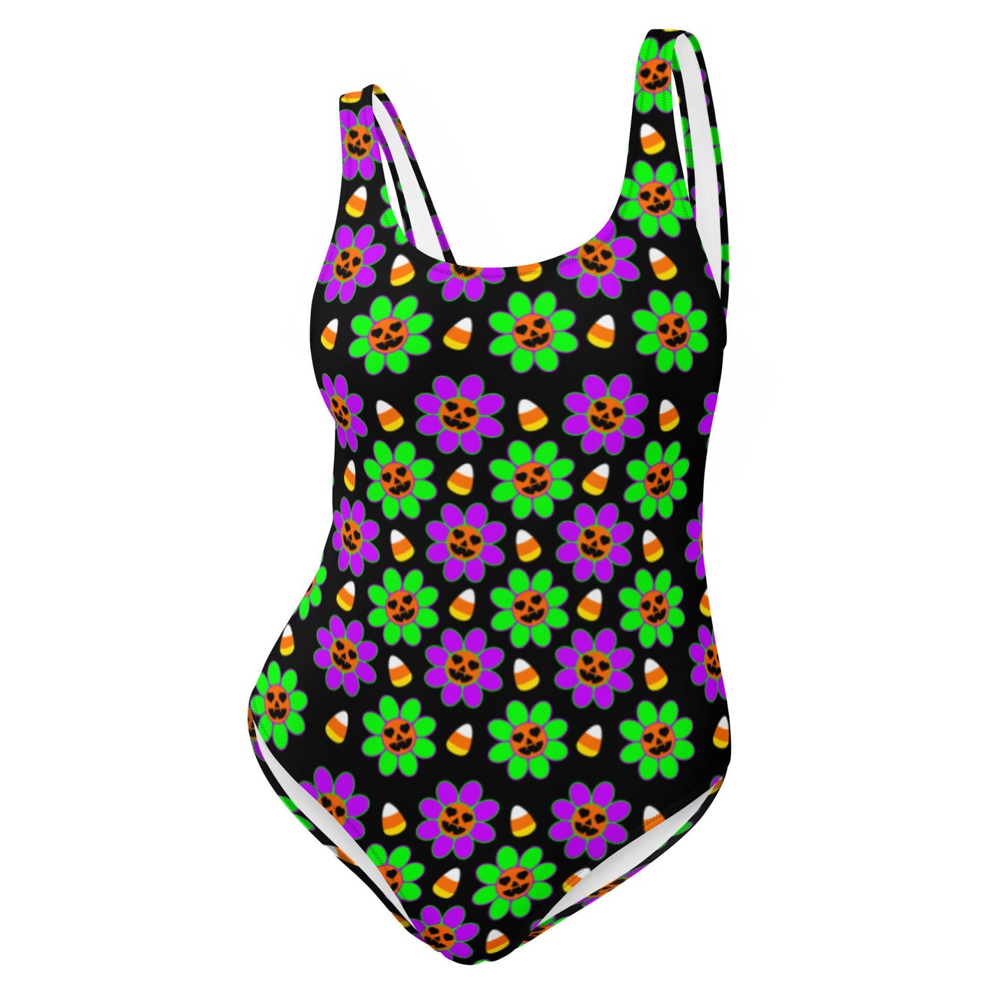 Pumpkin Daisy One-Piece Swimsuit