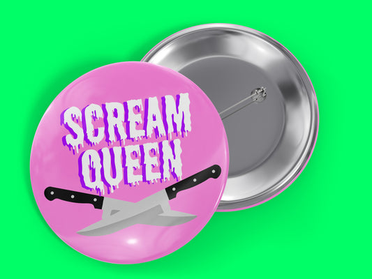 Scream Queen Horror Movie 1.5" Pinback Button Badge