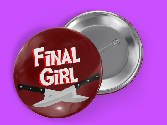 Final Girl Horror Movie 1.5" Pinback Button Badge