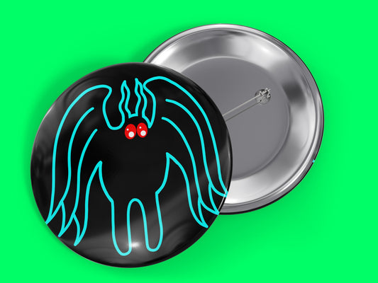 Mothman Cryptid 1.5" Pinback Button Badge