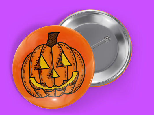 Halloween Pumpkin 1.5" Pinback Button Badge