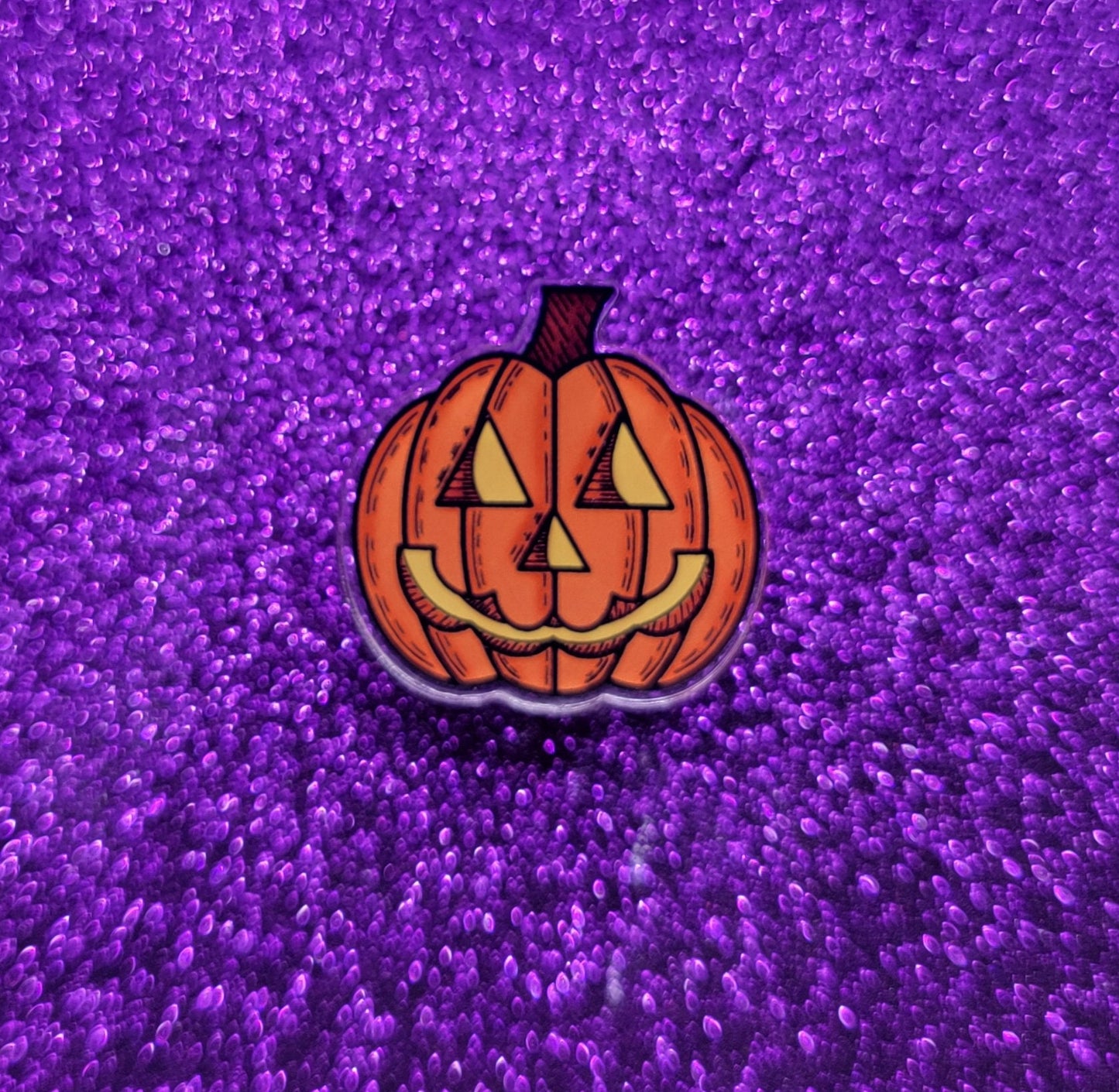 Pumpkin Jack O Lantern Acrylic Pin, Spooky, Halloween, Goth