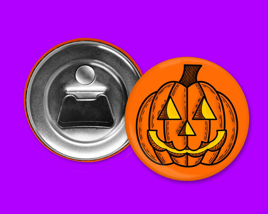 Pumpkin Jack O Lantern Halloween 2.25" Bottle Opener Magnet