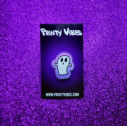 Ghost Acrylic Pin, Spooky, Halloween, Goth