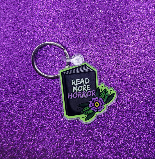 Read More Horror Books Acrylic Keychain 2"